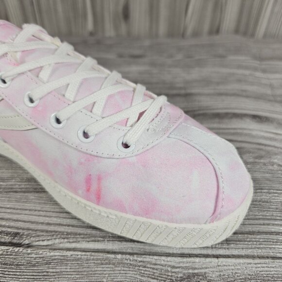 Tretorn Lace up Sneaker Mules Easy Nylite Canvas Pink/White Dye Women's Sz 9 NEW - Picture 14 of 16